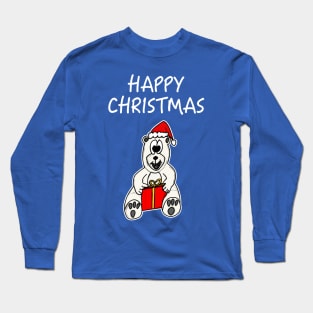 Happy Christmas Polar Bear Cute Xmas 2020 Long Sleeve T-Shirt